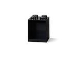 LEGO BRICK SHELF 4 KNOBS - BLACK