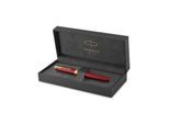 Parker Sonnet Tintenroller | Rote Lackierung mit Goldzierteilen | feine Spitze | Schwarze Tinte | Geschenkbox