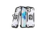 Wozinsky Ring Armor case for iPhone 14 armored cover magnetic holder ring silver