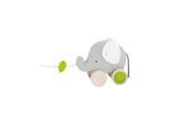 Goki Wooden Pull Animal Elephant with Leaf