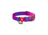 Waudog gradient nylon dog collar with QR code purple size L