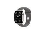Apple Watch Series 11 GPS + Cellular 46mm Natural Titanium Case with Stone Grey Sport Band - S/M