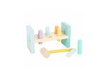 Small Foot - Wooden Hammer Bench Pastel 8 pcs.