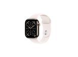 Apple Watch Series 11 GPS + Cellular 46mm Gold Titanium Case with Light Blush Sport Band - S/M