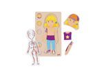 Goki Wooden Layer Puzzle Human Body Girl 29 pcs. Holz