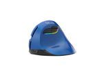 DeLUX Wireless Vertical Mouse M618Mini BT4.0 + 2.4Ghz 4000DPI RGB (blue) - Ergonomische Maus (Blau)