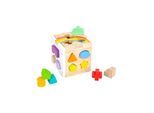 Small Foot - Wooden Shape Sorter Cube Rainbow.