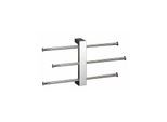 Gedy Handtuchhalter mit 3 verstellbaren Handtuchstangen