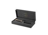 Parker Ingenuity Tintenroller | Core Kollektion | Schwarz, goldene Ausführung | Schwarze Tinte | Geschenkbox