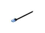 Pro LAN CAT 6A U/UTP flat - Schwarz - 10 meter