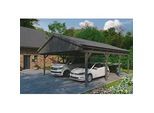 Doppelcarport SKANHOLZ "Fichtelberg", grau (dunkelgrau), B/H/T: 574cm x, Carports, mit Dachlattung