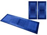 Bettumrandung THEKO "Gabbeh Super, Handweb, Teppich, Bordüre, reine Wolle" Gr. 14, blau (dunkelblau), H:9mm, Obermaterial: 100% Wolle, Bettumrandungen, Bettumrandung, Bettvorleger, Schlafzimmer, Läufer-Set