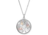 Kette mit Anhänger ENGELSRUFER "Lebensbaum", rosa (silberfarben, gelbgoldfarben, roségoldfarben, kristallweiß), Halsketten, Damen, Silber 925 (Sterlingsilber), L: 50, mit Zirkonia (synth.)