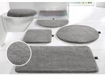 Badematte BRUNO BANANI "Lana, Badvorleger, Badezimmer Teppich" Gr. 8, grau (aluminium), H:25mm, Polyacryl, Badematten, Badteppich, Badematten, unifarben, auch als 3 teiliges Set & rund