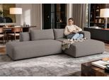 Ecksofa OTTO HOME "TIARRA Design-Sofa mit Ottomane recht/links bestellbar, Breite 287 cm", grau (taupe), B:287cm H:76cm T:168cm, 100% Polyester, Sofas, Ecksofa, L-Form mit hochelastischer Schaum und Wellenunterfederung