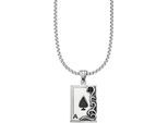 Kette mit Anhänger BRUNO BANANI "Schmuck", schwarz (edelstahlfarben, schwarz), Halsketten, Damen, Edelstahl, L: 55 B: 2,8mm, mit Glasstein, B:2,8mm
