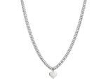 Kette mit Anhänger LIEBESKIND BERLIN "Schmuck Geschenk Edelstahl Halskette Herz", silber (silberfarben), Halsketten, Damen, Edelstahl, L: 45 B: 4mm, B:4mm