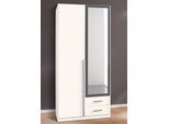 Kleiderschrank WIMEX "Skate", weiß (weiß, graphit), B:90cm H:198cm T:58cm, Schränke, Kleiderschrank