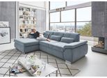 Ecksofa DIE PLANBAR "MP-IN16037 L-Form mit Federkern-Polsterung", blau (ice), B:289cm H:85cm T:195cm, 100% Polyester, Sofas, Ecksofa, mit Sitztiefenverstellung & Zierkissen