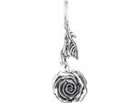 Kettenanhänger THOMAS SABO "Anhänger Midnight Rose", silber (silberfarben, schwarz), Schmuckanhänger, Damen, Silber 925 (recycelt), 6,05 g, Kettenanhänger