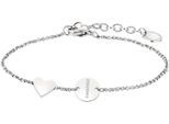 Armband LIEBESKIND BERLIN "Schmuck Edelstahl Together Today Everyday Herz", silber (silberfarben), Armbänder, Damen, 20cm, Edelstahl, Armband