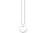 Kette mit Anhänger THOMAS SABO "Herz" Gr. 45, silber (silberfarben), Halsketten, Damen, 45, Silber 925 (recycelt)
