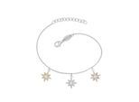 Armband ENGELSRUFER "Twinkle twinkle little Star Sternenanhänger", silber (silberfarben, kristallweiß, kristallweiß), Armbänder, Damen, 20cm, Silber 925 (Sterlingsilber), Armband, mit Zirkonia (synth.)