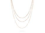Kette ohne Anhänger LIEBESKIND BERLIN "Schmuck Edelstahl Sparkling With Layers", rosa (roségoldfarben), Halsketten, Damen, Edelstahl, L: 58 B: 1mm, B:1mm