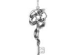 Kettenanhänger THOMAS SABO "Schlangen-Optik", silber (silberfarben, schwarz, schwarz), Schmuckanhänger, Damen, Silber 925 (recycelt), 18,06 g, Kettenanhänger, mit Zirkonia (synth.)