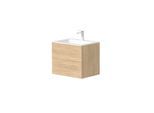 Waschtisch WELLTIME "Gama", beige (light oak), B:61cm H:50cm T:46cm, Waschtische, Waschtisch, inklusive Waschbecken, mit Push-to-Open-Funktion, FSC zertifiziert