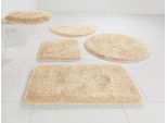 Badematte BRUNO BANANI "Lana, Badvorleger, Badezimmer Teppich" Gr. 61, beige, H:25mm, Polyacryl, Badematten, Badematte, Badteppich, Badematten, unifarben, auch als 3 teiliges Set & rund