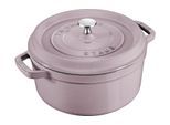 Bräter STAUB "Cocotte", lila, H:15,3cm Ø:24cm, Töpfe, Bräter, robust, langlebig, perfekte Hitzeverteilung, Aromaregen-Deckel