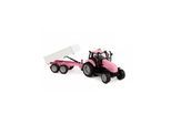 Kids Globe Die-cast Tractor with Trailer - Pink