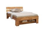 Carryhome Bett , Wildeiche , Holz , Wildeiche , massiv , 140x200 cm , Schlafzimmer, Betten, Einzel- & Doppelbetten