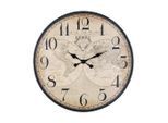 Ambia Home Wanduhr, Mehrfarbig, Holz, Metall, Papier, Tanne, RoHS, Dekoration, Uhren, Wanduhren