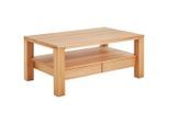 Linea Natura Couchtisch, Buche, Holz, Kernbuche, massiv, 2 Schublade(n) Schubladen, rechteckig, eckig, 70x47.5x110 cm, Stauraum, Wohnzimmer, Wohnzimmertische, Couchtische, Couchtische mit Rollen
