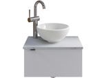 Waschtisch SAPHIR "Serie 6915 Waschschale mit Unterschrank für Gästebad, Gäste WC", weiß (weiß glanz, marmor weiß, weiß glanz), B:51cm H:39,8cm T:35cm, Waschtische, Waschtisch, 51 cm breit, 1 Tür, Waschtischplatte, kleine Bäder, ohne Armatur