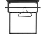 Garderobenleiste SPINDER DESIGN, schwarz, B:76cm H:76cm T:34cm, Metall, Garderobenhalter, Metall, Familien-Garderobe, 10 Haken, 34 cm tief, trendige Farbe