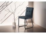 Esszimmerstuhl BYLIVING "Talea", grau (dunkelgrau, schwarz), B:47cm H:88cm T:59cm, Stühle, Esszimmerstuhl, Nosagfederung im Sitz, Cord Stoff