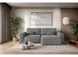 Ecksofa OTTO HOME "MATTS Schlafsofa mit Bettkasten, Maße B/T/H: 265/159/89 cm", grau (anthrazit), B:265cm H:89cm T:159cm, 100% Polyester, Sofas, Ecksofa, L-Form mit Recamiere rechts oder links, hoher Sitzkomfort