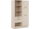 Mehrzweckschrank-Set IMPULS KÜCHEN "Warschau", grau (kieselgrau mit vintage eiche, nachbildung), B:120cm H:206,2cm T:60cm, Dekorfolie, Holzwerkstoff, Kastenmöbel-Sets, Vielfältige Varianten verfügbar; kombinierbar mit anderen Artikeln