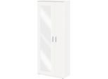 Mehrzweckschrank FMD "Inca 3", weiß (weiß perl), B:73,3cm H:184cm T:34,4cm, Holzwerkstoff, Schränke, Mehrzweckschrank, viel Stauraum, mit oder ohne Spiegel