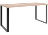 Schreibtisch WIMEX "Home Desk", schwarz (schwarz, eiche sägerau nachbildung), B:159cm H:75cm T:70cm, Tische, Schreibtisch, Mit Metallkufen, in 3 Breiten