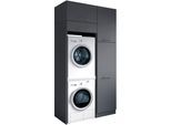 Mehrzweckschrank-Set LAUNDREEZY "Laundreezy, 4-tlg. Mehrzweckschrank-Set B/H/T 118/238/68 cm", anthrazit matt, B:118cm H:238cm T:68cm, Holzwerkstoff, Kastenmöbel-Sets, Breite 118 cm, Soft-Close-Funktion, höhenverstellbare Füße