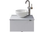 Waschtisch SAPHIR "Serie 6915 Waschschale mit Unterschrank für Gästebad, Gäste WC", weiß (weiß glanz, marmor weiß, weiß glanz), B:51cm H:39,8cm T:35cm, Waschtische, Waschtisch, 51 cm breit, 1 Tür, Waschtischplatte, kleine Bäder, ohne Armatur