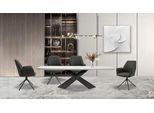 Esszimmerstuhl BYLIVING "Blair", grau (anthrazit, schwarz), B:60cm H:88cm T:64cm, Metall, Stühle, Esszimmerstuhl, 2er-Set, 360 Grad drehbar, gemütlicher Sessel, verschiedenen Stoffe