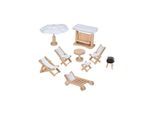 Goki Wooden Doll Furniture Garden Furniture 9 pieces.