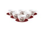Seltmann Weiden Milchkaffeetassen mit Untertassen Life Christmas 370 ml 6er Set