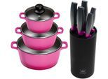 Topf-Set KING "Berry", lila (violett), Ø:16cm, Töpfe, Induktion