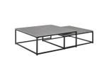Livetastic Couchtischset, Grau, Schwarz, Metall, Keramik, 2-teilig, quadratisch, eckig, 65x27x75 cm, Wohnzimmer, Wohnzimmertische, Couchtische, Couchtische Keramik